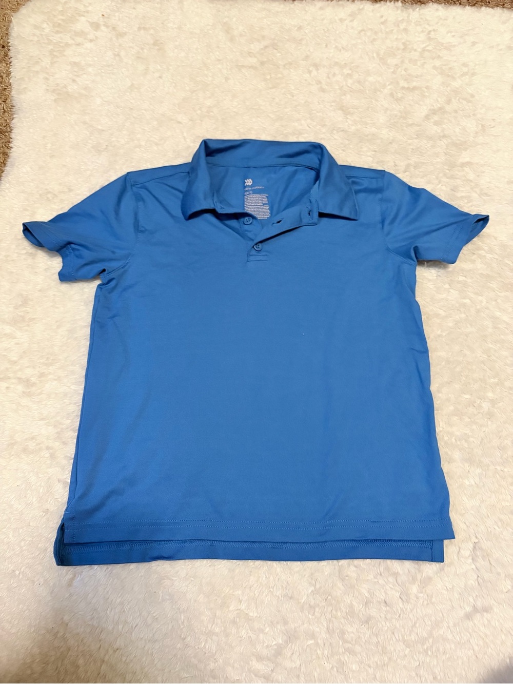 All In Motion small Blue Short-Sleeve Performance Polo Shirt